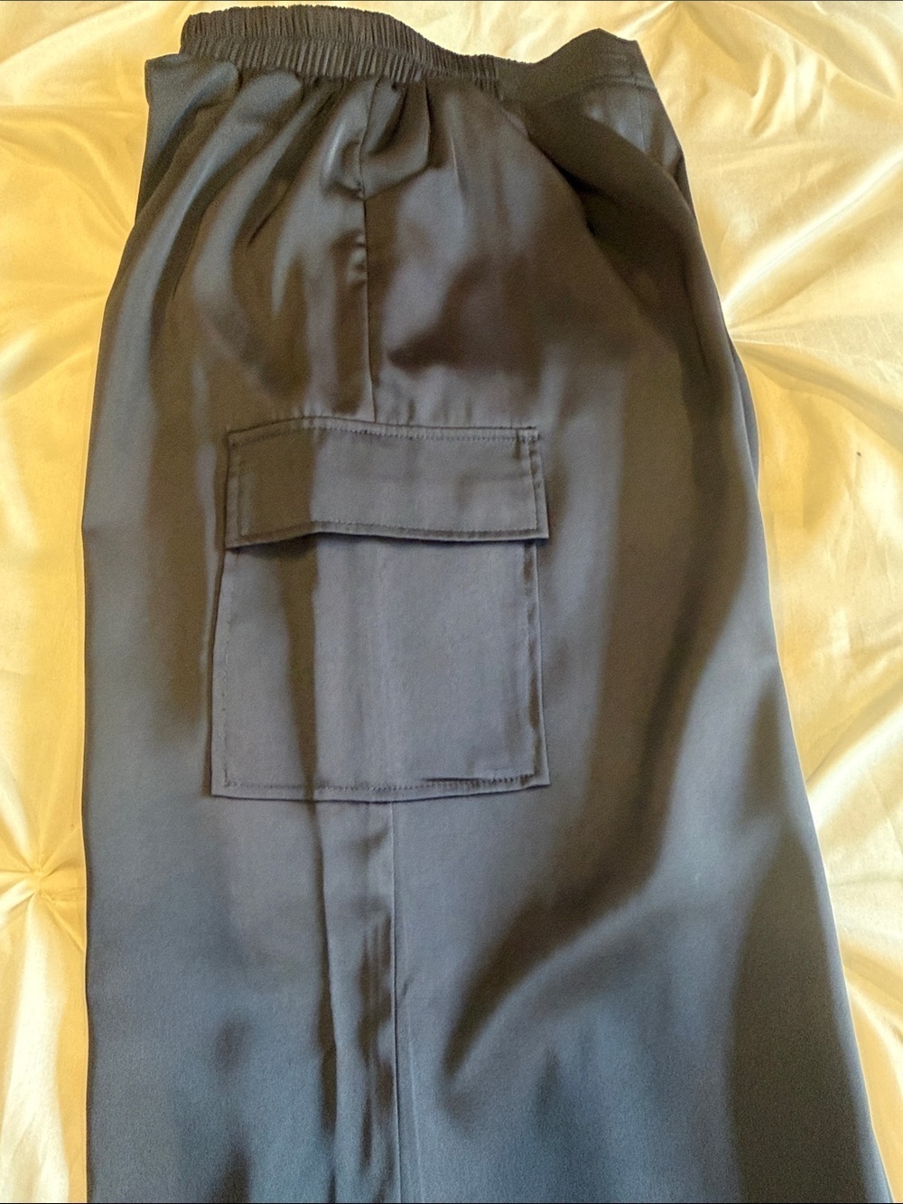 bishop + young Black Wide Leg Cargo Jumpsuit Pants - Picture 6 of 12